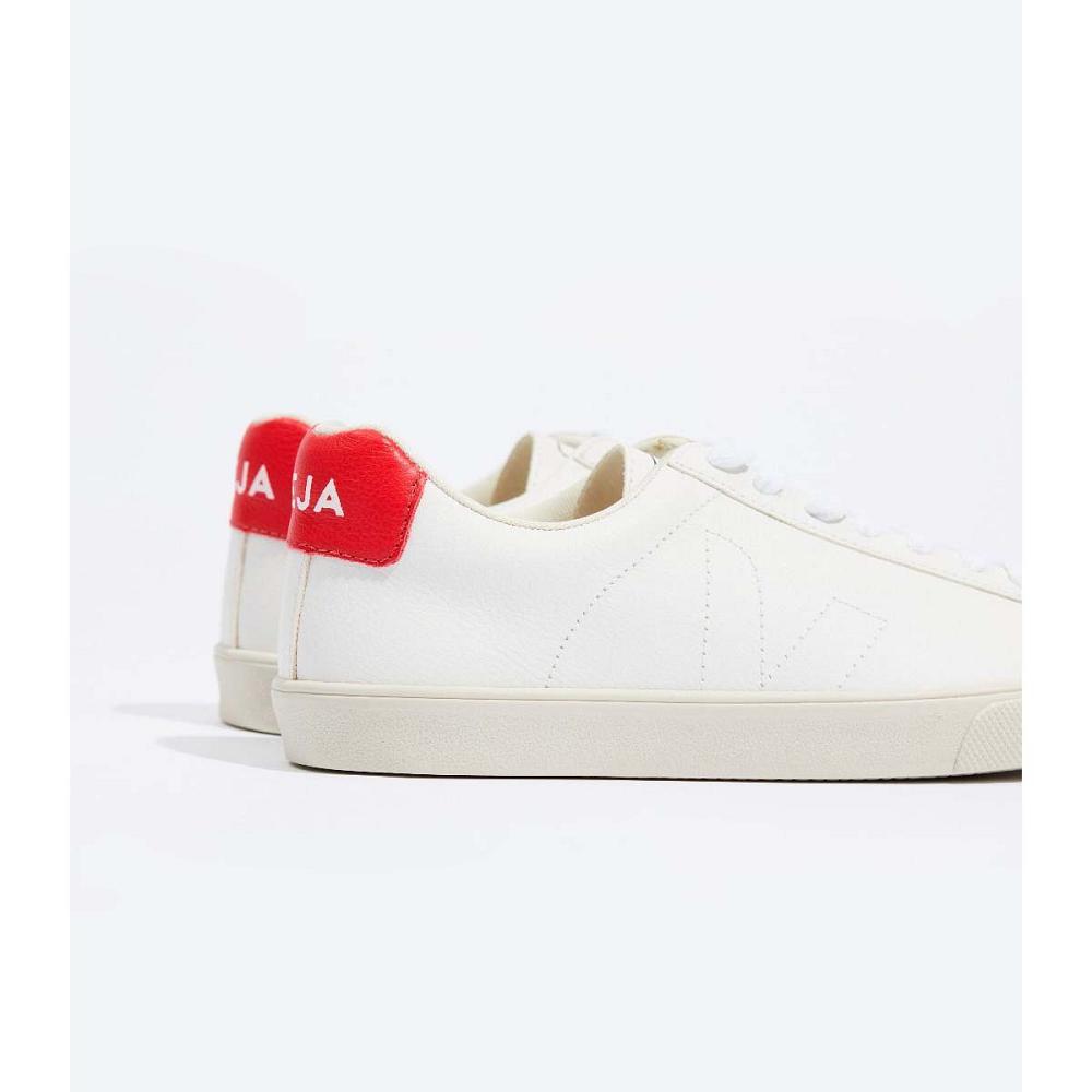 Veja ESPLAR CHROMEFREE Women's Sneakers White/Red | NZ 616XYU